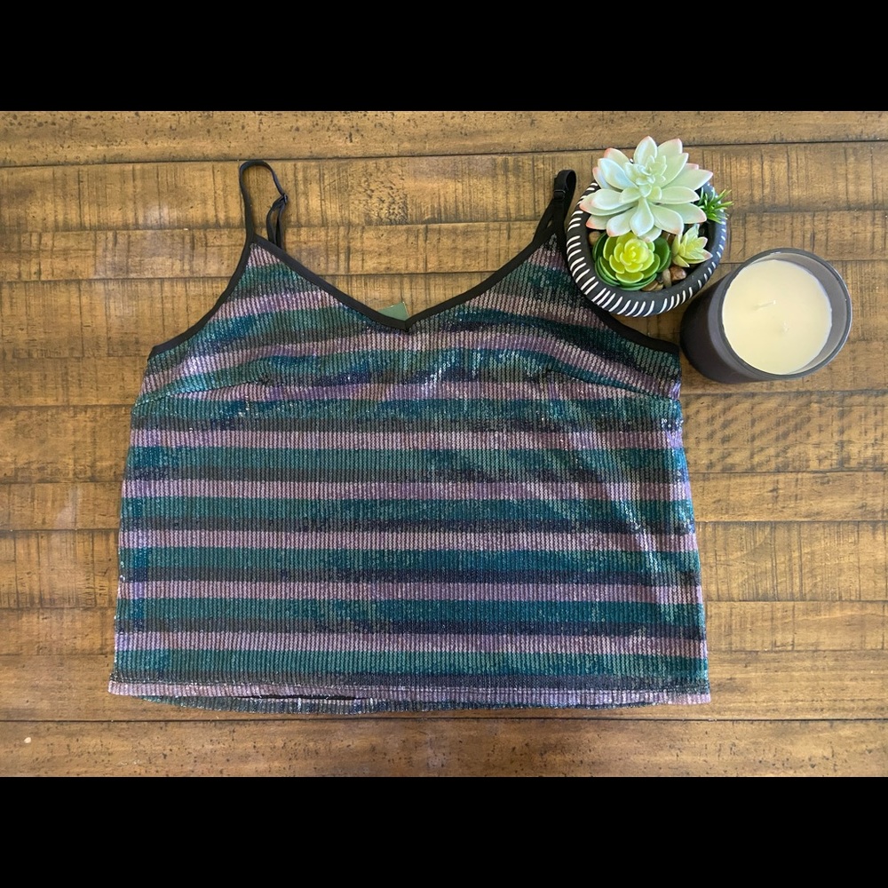 Wild Fable size XL GRN stripe top